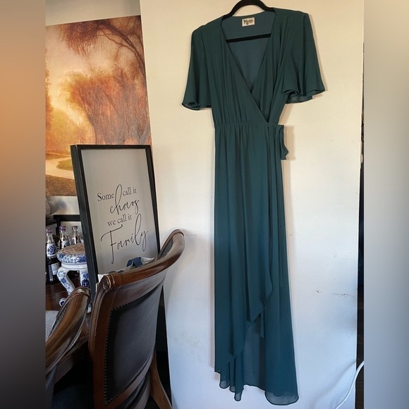 Show Me Your Mumu Sophia Wrap High Low Chiffon Dress - Picture 5 of 9